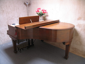 Julius Bauer Grand Piano used for piano lessons at Long Beach School of Music